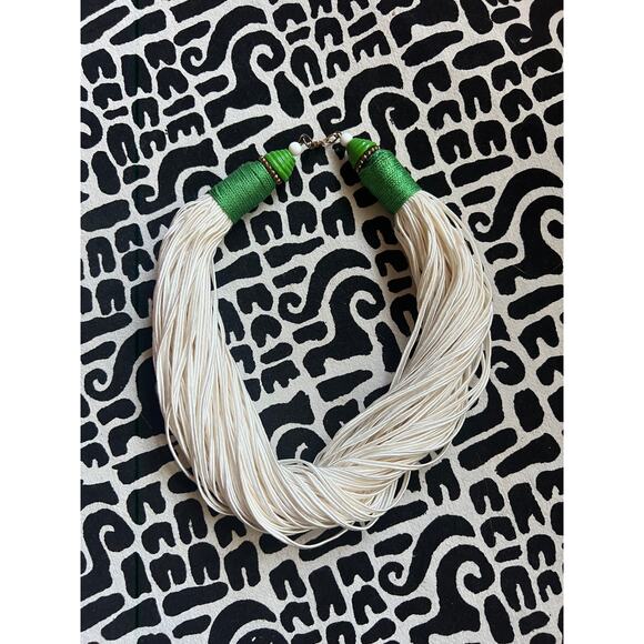 Vintage Necklace, Choker Multi strands, white - Picture 1 of 4